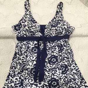 Navy and white Swimsuit dress